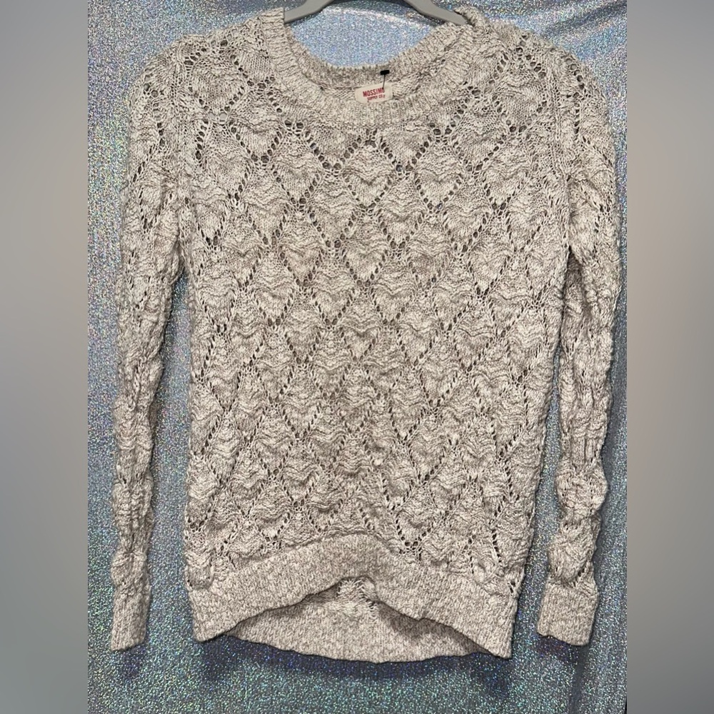 Mossimo Supply Co. Light Oatmeal Color Textured Sweater